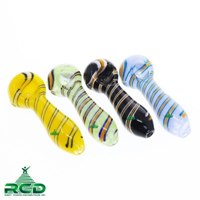 GLASS PIPE FRIT & COLOR LIME SWIRL GP2760 1CT